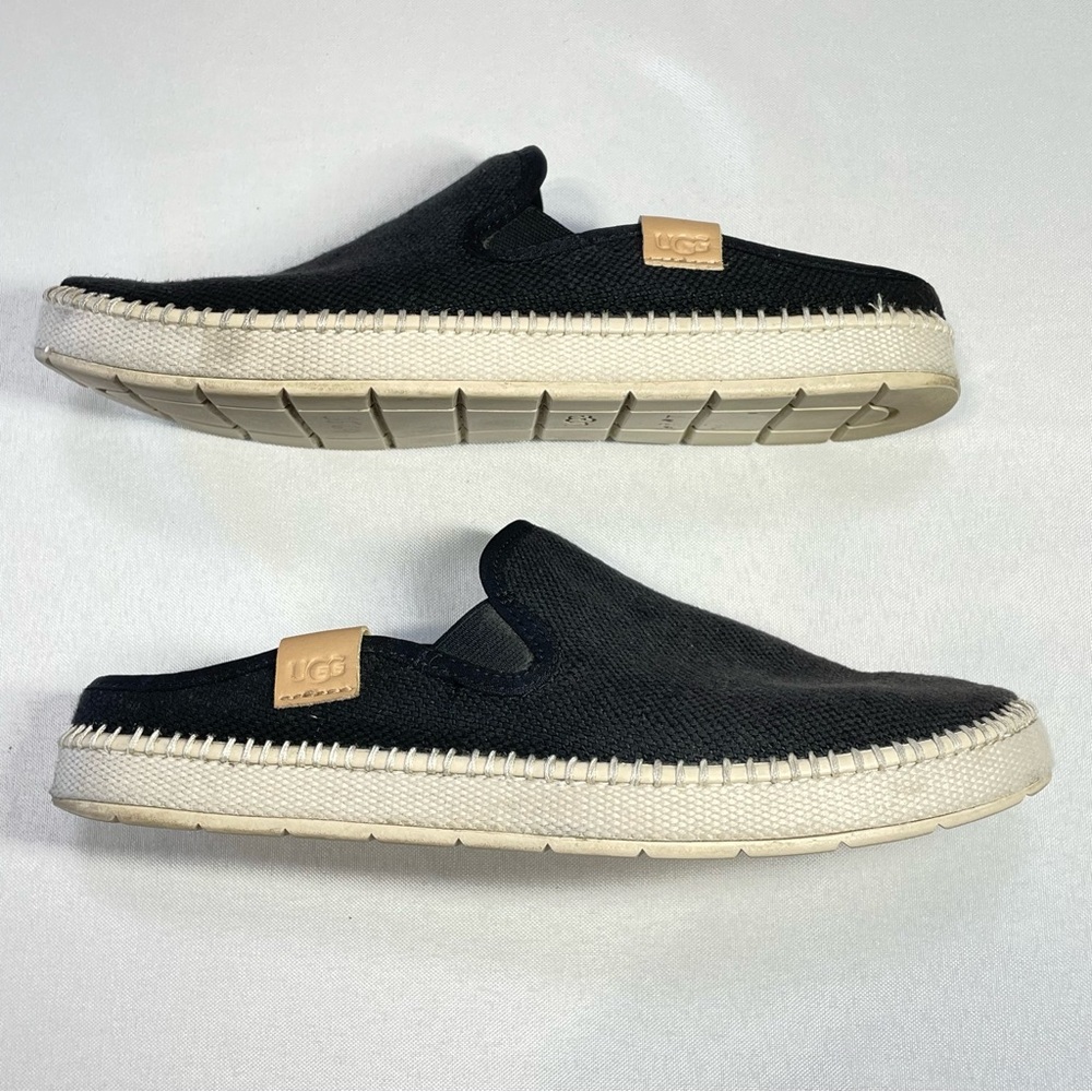 Ugg Womens Delu Black Woven Flat Slip-On Sneakers Shoes Size  7 Medium 1125093 - Picture 5 of 9